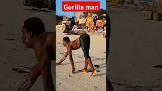 He walks exactly like a gorilla. #gorilla #viralman #viralvideo #magic