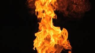 Slow Motion Fire Blaze From the Bottom Stock Video Footage