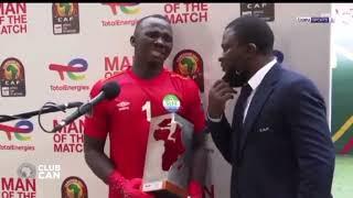 Sierra Leone  goalkeeper Mohamed Kamara in tears after claiming the MOTH award #(OMG)