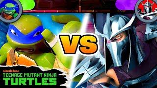 Leo's Biggest BATTLES with Video Game Style Health Bars!  | Teenage Mutant Ninja Turtles