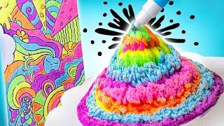 How To Draw Colorful Enchanted Creatures With Magical Puffy Paints 