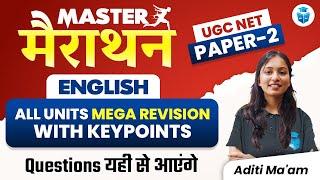 UGC NET 2024 English Literature Marathon | Paper 2 English All Units Mega Revision | Aditi Taparia