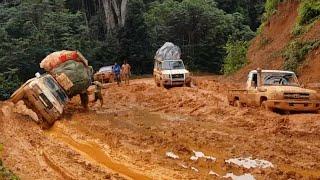 Nissan Patrol and Toyota Land Cruiser In Mud Route - 4x4 Extreme Mud Route