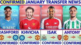 THE LATEST CONFIRMED TRANSFER NEWS AND RUMOURS TRANSFERS 2025|RASHFORD,KHVICHA ISAK,ANTONY