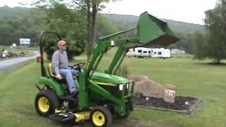 2005 John Deere 2210 Compact Tractor With 210 Loader And 54" Belly Mower For Sale