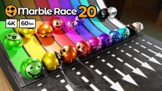 Marble Races: Championship 20  | #marblerace #marblerun #marbles #blender #animation #60fps