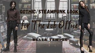 Gothic / Steampunk Look for Job Office for Men & Women - Black Temple