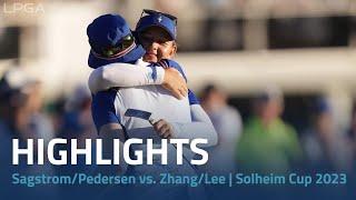 Sagstrom/Pedersen vs. Zhang/Lee | Solheim Cup 2023