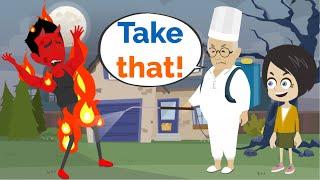 Lisa an the Pope END the DEVIL! | Basic English conversation | Learn English | Like English