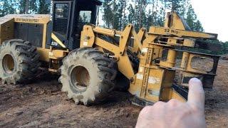 Feller buncher up close and in action.  That's a big feller!  FarmCraft101