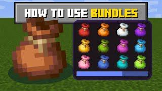 How To Craft & Use BUNDLES in Minecraft! Full Bundle Guide - Bundles of Bravery Drop