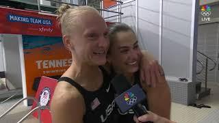 All the emotions: Divers Cook and Bacon react to Olympic berth | U.S. Olympic Diving Trials