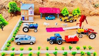 Toyata car and tractor trolley video|house of animals|tractor 241|@MrDevCreators