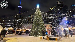 Freezing Cold Downtown to Harbourfront Winterfest | Toronto Walk (Dec 2024)