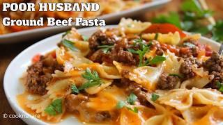 Poor Husband's Ground Beef Pasta Skillet - One Pan | 30 Minutes