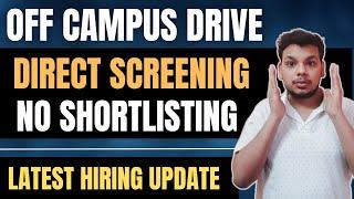 Direct Test | OFF Campus Drives | 2025, 2024 Batch Hiring | Fresher Jobs | Latest Hirings