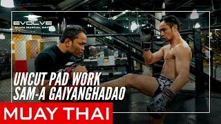 Uncut Muay Thai Pad Work | Sam-A Gaiyanghadao