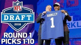 Picks 1-10: Trades, QB Surprises, & MORE! (Round 1) | 2018 NFL Draft