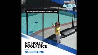  No Holes Pool Fence, Keep Kids Safe, No Drilling Required!