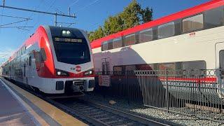 Railfanning Caltrain After Electrification at Redwood City Station Stadler KISS EMUs Only (9/25/24)