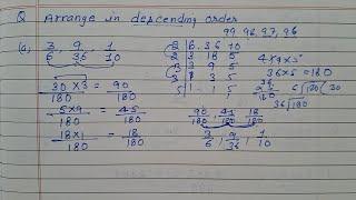 Write the following fractions into descending order