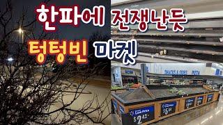 [미국살이] 텍사스한파에 마켓 물건 싹쓸이 텅텅빈 상황 | 다시 재택근무 삼시세끼