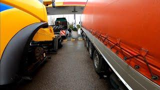 European Trucking POV - Fueling a Truck In Europe Full Process