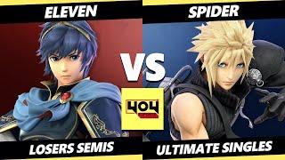 4o4 Weekly Smash 15 LOSERS SEMIS - Eleven (Marth) Vs. Spider (Cloud) Smash Ultimate - SSBU