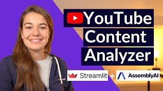 Summarize and analyze videos with @streamlitofficial and AssemblyAI