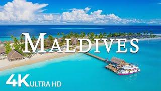 FLYING OVER MALDIVES (4K UHD) - Relaxing Music Along With Beautiful Nature Video - 4K Video ULTRA HD