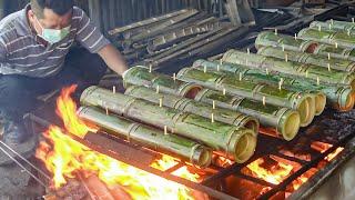 So Fragrance! Cut Bamboo to Make Bamboo Tube Rice Meal / 砍竹子製作竹筒飯套餐 - Taiwanese Food