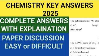 CHEMISTRY KEY ANSWERS 2025