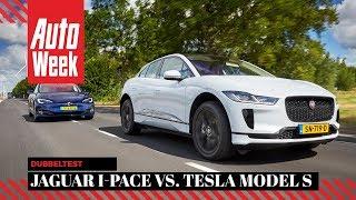 Jaguar I-Pace vs Tesla Model S 75d - AutoWeek dubbeltest - English subtitles