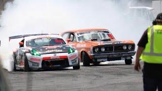 Xyynot battling 5 time DRIFTING  CHAMPION Robert White 1972 XY GT FALCON