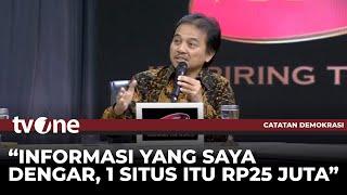 Roy Suryo soal Judol: yang jadi Menteri Koperasi Tetep Harus Dikejar | Catatan Demokrasi tvOne