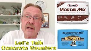 Concrete Countertops DIY | Which Mix Should You Choose, Rapid Set Mortar Mix, Quikrete or other?