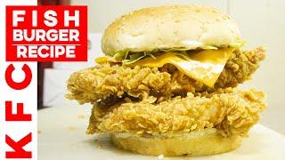 Fish Burger Recipe | KFC Crispy Fish Burger | Kun Foods