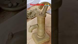 clay mini water pump making #shorts #viral