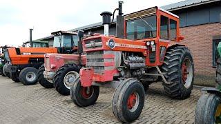 Oldtimer bromfietsen, motoren, tractoren in de veiling in Scherpenzeel