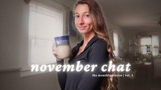 November Chat: let's talk goal-setting for cozy season, diet progress, & the power of choice