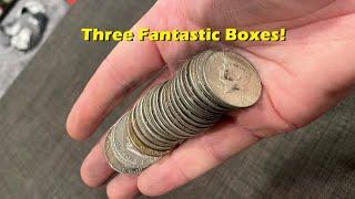 Three (Almost) *FANTASTIC* Boxes - Coin Roll Hunting Silver Half Dollars