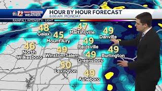 WATCH: Rainy start to Monday, drier in the afternoon