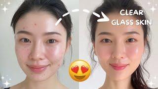 How to get glass skin naturally at home ༉‧