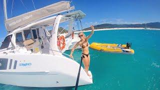 Sailing Whitsundays part 4 , kite boarding Whitehaven beach , Whitsunday islands