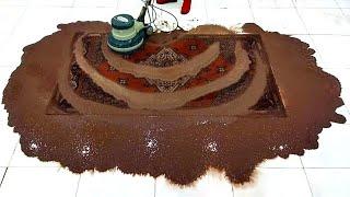 Traditional dirty carpet cleaning full of slime ll / ASMR rug washing