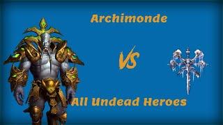 Warcraft 3 - Archimonde Vs All Undead Heroes (Level 10)