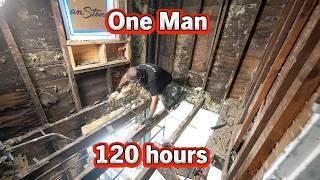 WOW! One Man Remodels an Old 1900s Bathroom | Start to Finish Timelapse