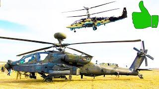 5 ЛУЧШИХ УДАРНЫХ ВЕРТОЛЁТОВ мира ⭐ AH-64 Apache, Ми-35М,  Ка-52 Аллигатор