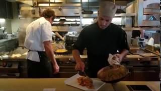 Chef Giovanni Rocchio cooking at Valentino Cucina Italiana