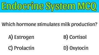 Endocrine System MCQ 2024 | endocrine system mcq | endocrinology | Glands Mcq